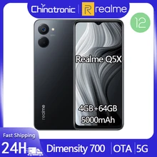 2022 realme Q5x 4GB 64G 5G Mobile Phone Dimensity 700 Octa Core 6.5"Inch 13MP Dual Camera realme UI 3.0 OTA 5000mAh