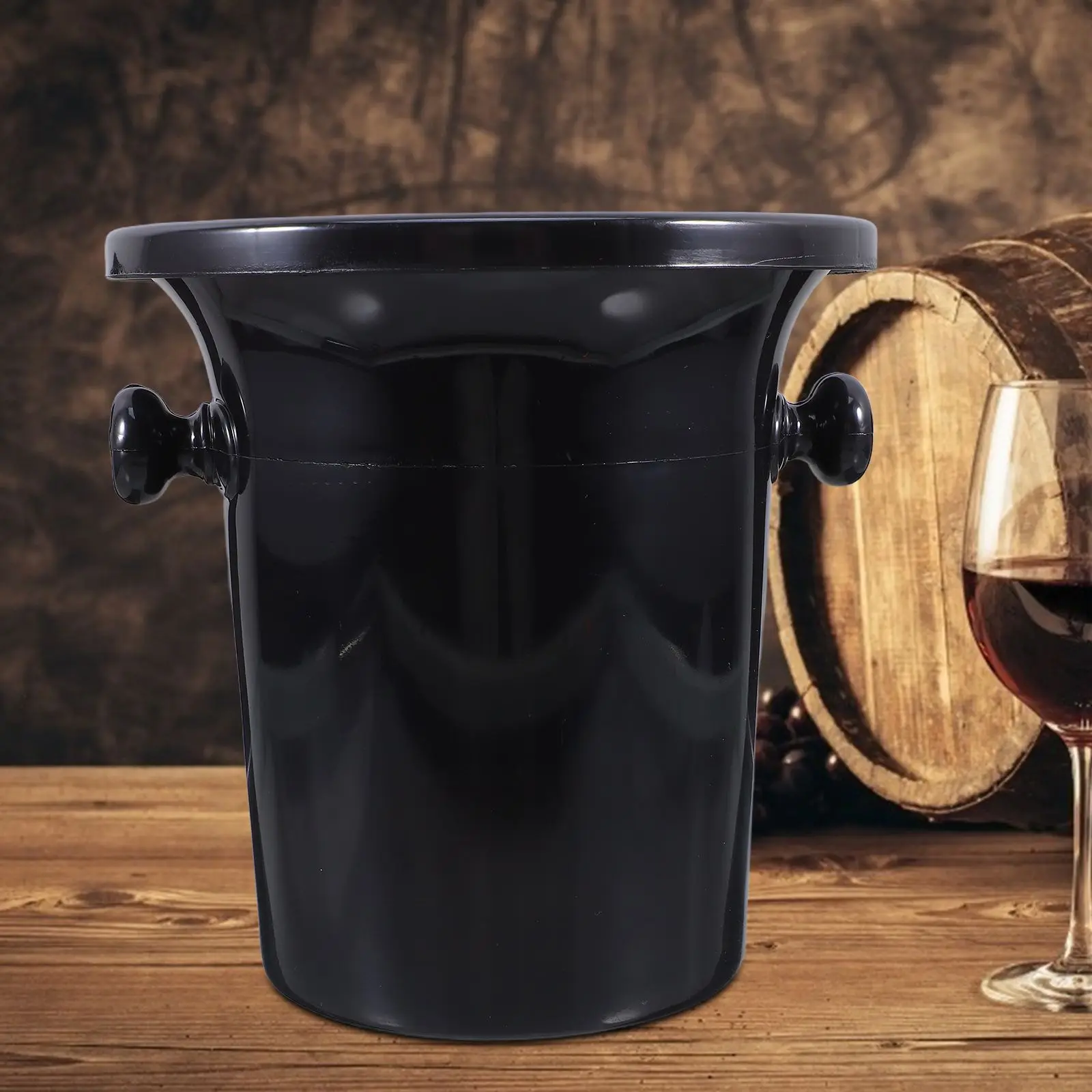 4 Pcs Tasting Spittoons Plastic Buckets Lids Big Round Mouth Funnel Design for Parties Cellars Bars Eco Material