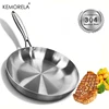 304 Stainless Steel Frying Pan NonStick Pan Fried Steak Pot Uncoated Kitchen Cookware For Gas Stove and Induction Cooker 304 Stainless Steel Frying Pan NonStick Pan Fried Steak Pot Uncoated Kitchen Cookware For Gas Stove and Induction Cooker