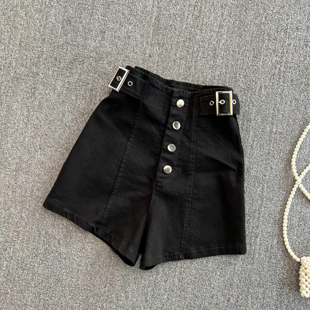 old navy shorts Fashion Denim Shorts Women 2022 Summer High Waist Blue Black Single Breasted Slim Korean Jeans Casual Hot Shorts Sexy Shorts athletic shorts