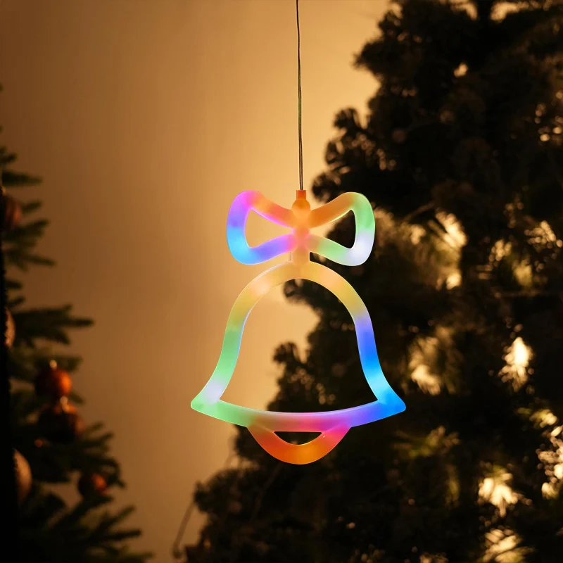 LED Ramadan Window Lights, Hanging Battery Powered Christmas Decorations Light Suction Cup Lamp for Eid al Fitr Tree Home Decor 5