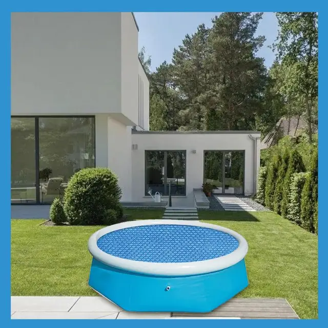 Rectangular Pool Cover Retaining Solar Swimming Pool Insulation Film Blue Solar Foil Pool Heating Solar High-quality Tarpaulin 3