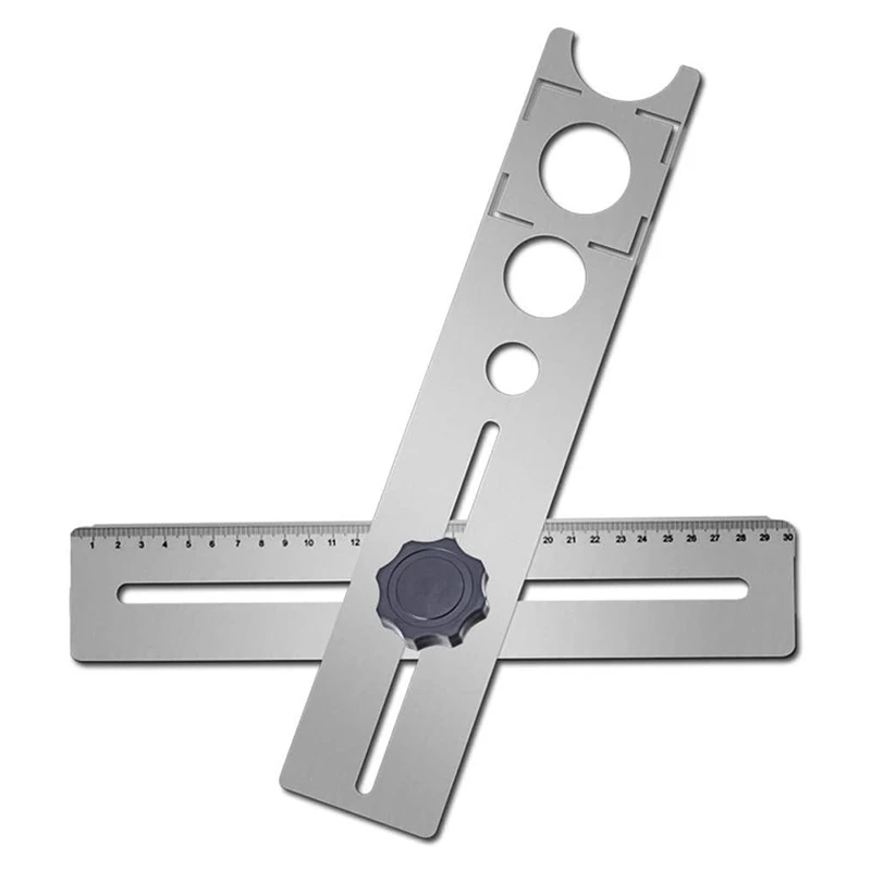 Multi-Functional Stainless Steel Ceramic Tile Hole Locator Ruler 360 ...