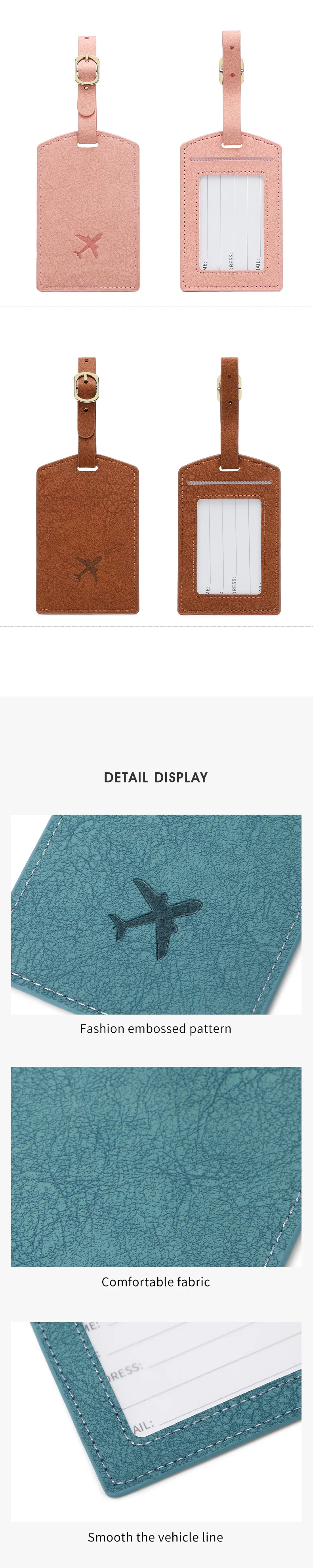 1PC Anti-LostPULeather Gepäckanhänger Privatsphäre Gepäckschutzhülle für Koffer und Reisetaschen Männer und Frauen Reisezubehör – Detail 10