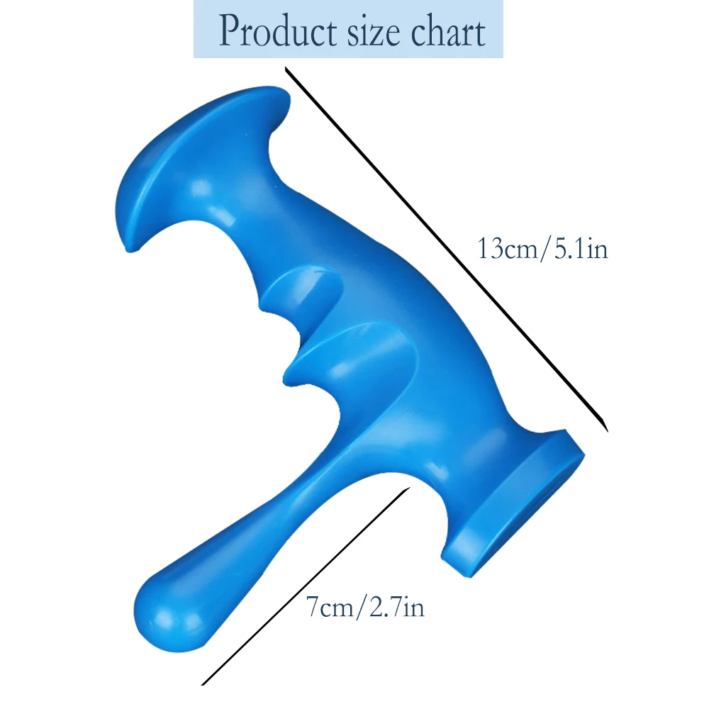 T-shaped Massager Thumb Finger Pressure Press Trigger Point Manual Physiotherapy Tools Full Body Deep Tissue Relax Pain Relief massage tool