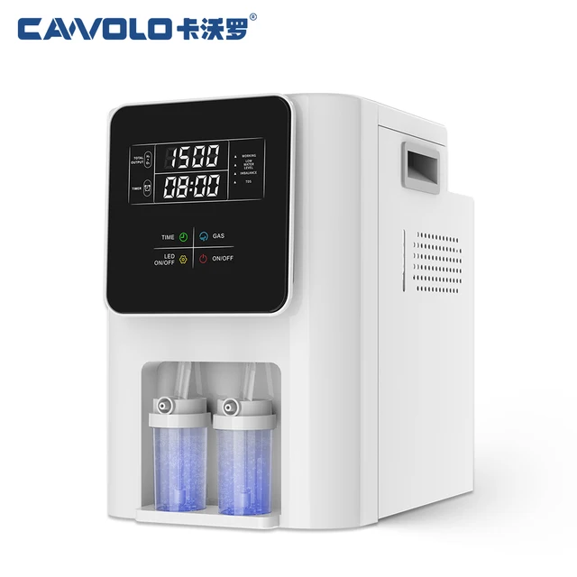 เครื่องผลิตน้ำไฮโดรเจนทางการแพทย์ 1500 มล. เครื่องสูดดมไฮโดรเจน H2 O2 HHO แบบสองช่องทาง อุปกรณ์ช่วยหายใจด้วยไฮโดรเจน 2