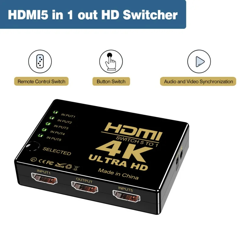 Рисунок 3 - 5 в 1 выход HD HDMI переключатель
