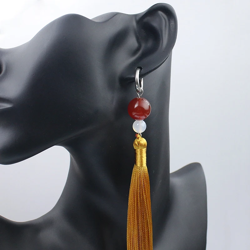 Anime WIND BREAKER Hayato Suo Cosplay Earrings Unisex Tassels Pendant Ear Clip Ear Hook Jewelry Halloween Roleplay Party Prop anime ear clips