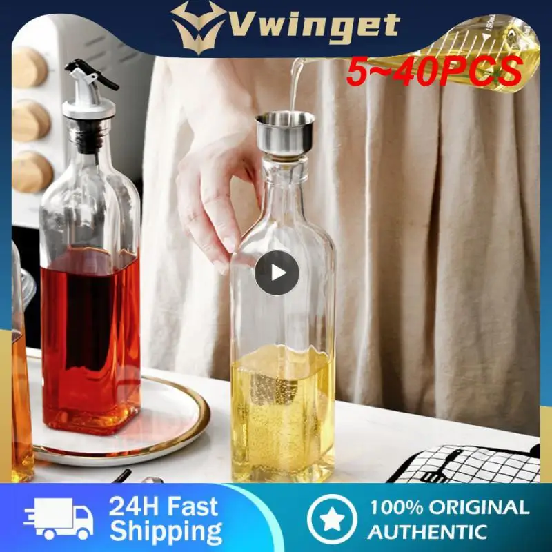 

Воронка 2 дюйма из нержавеющей стали 5 ~ 40 шт., портативная мини-трубка для барного вина, Универсальная кухонная длинная воронка