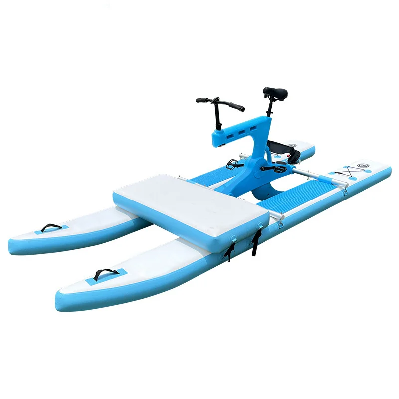

Single/double person inflatable sup bike for water custom floating water bicycle