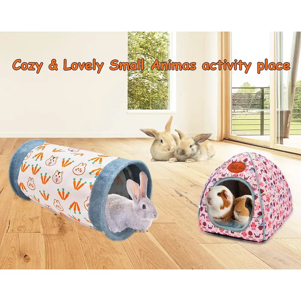Hamster Toy Maze Hamster Cage Tunnel Small Pet Tunnel Guinea-Pig Rabbit Tunnel-Tube Toys Bunny Hamster Hideout Small Animal Activity Tunnels Hideaway Accessoies Pet Products