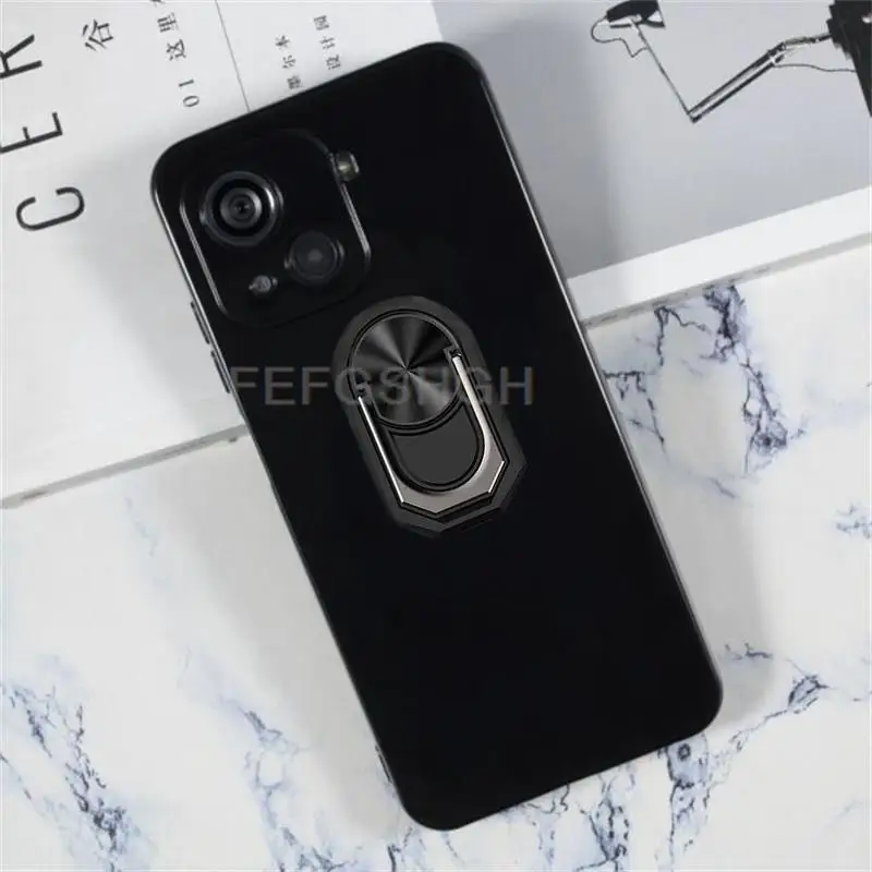 For Blackview Oscal C80 6.5" 2022 Case Back Finger Ring Soft TPU Silicone Case For Blackview Oscal C80 Bracket Phone Cover 2