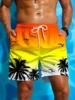 Summer Men's Swimwear Board Shorts Palm Tree 3d Print Drawstring Swim Short Beach Trunks Men Swimsuit Sports Pants Brief Boy 6