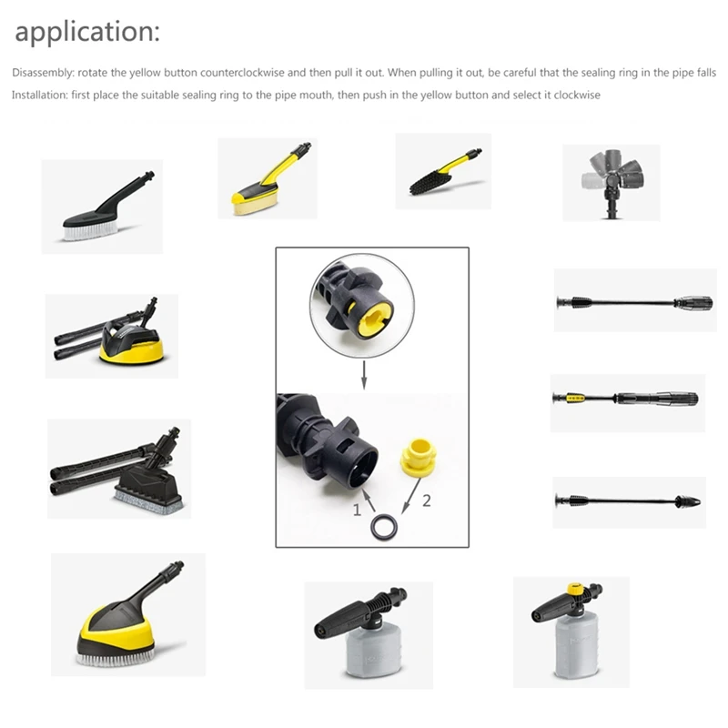 O-Ring For Karcher Lance Hose Nozzle Spare O-Ring Seal 2.640-729.0 Rubber O-Ring Pressure Washer For K2 K3 K4 K5 K6 K7 2