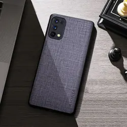 Textile Texture Four-Corner Explosion-Proof Protective Phone Case for Reno6 Pro (GRAY)