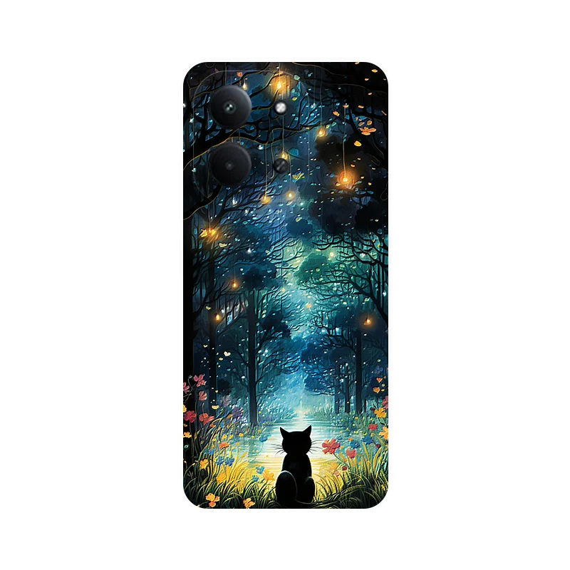Floral Wolf Shockproof Silicone Phone Case - Soft TPU Cover