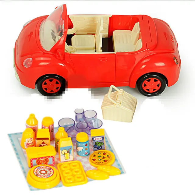 Camping Sports Car Play House Amusement Park Anime Family Roles Cartoon Convertible Toys Cars Pvc Model Kids Birthday Gift Set 4