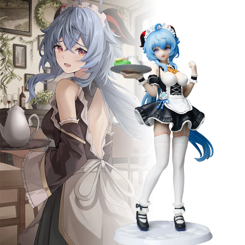 

30cm Genshin Impact Anime Figure Ganyu Maid Wear Action Figurine Cute Toy Standing Model Toy Freeshipping Toy Birthday Gift