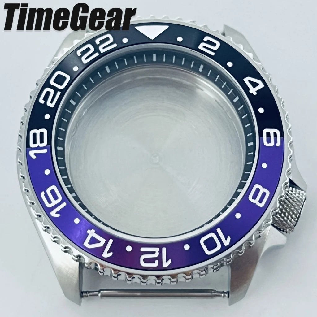 Sleek Black Ring Watch Case with Sloping Bezel and 3.8 Crown