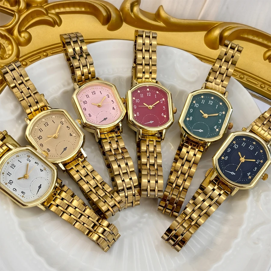 Elegant Oval Dial Women's Watch with Premium Stainless Steel Strap