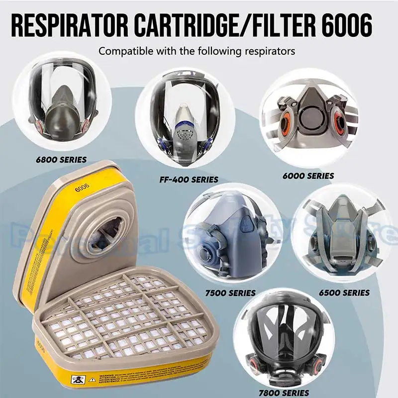 Organic 6006 6001 Filter Cartridge Dustproof Cotton 5N11 5P71 For 6200/7502/6800 Gas Mask Chemical Respirator Painting Spraying gas mask gas respirator face respirator half face respirator mask dustproof respirator respirator filter respirator accessory respirator filter cotton gas mask filter