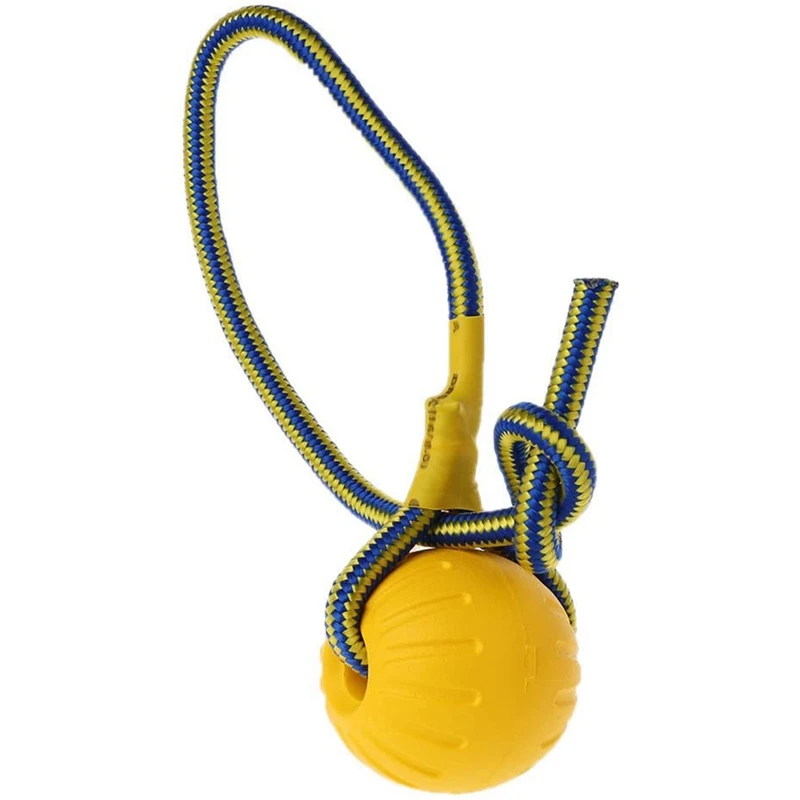 Hot Yo-Pet Dog Training Toy Ball Dog Rubber Ball Giocattolo Resistente Ai Morsi Da Masticare Con Corda (9Cm)
