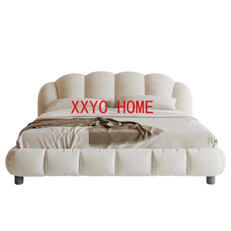 

Modern Minimalist Internet Celebrity Bedroom and Household Double Bed Cat's Paw Milk Flannel