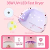 LULAA LED Light Nail Lamp Portable Gel Polish Drying Lamps UV Curing Flashlight Machine Pin Cure for Professional Nails Dryer 3