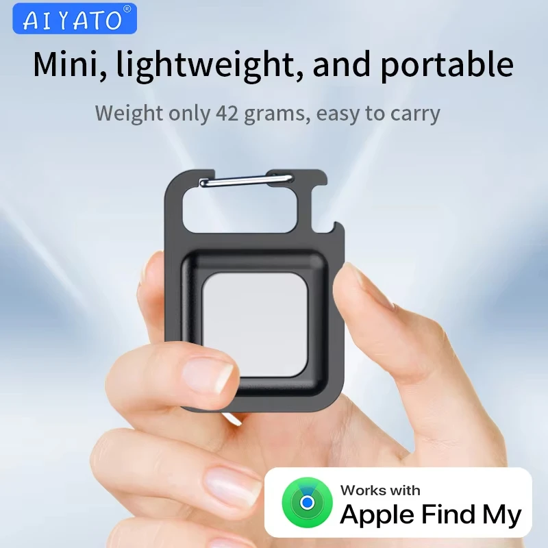 AIYATO Multifunction Locator Bluetooth Tracker Rechargeable floodlight Keys Finder USB flash drive Work With Apple Find My App 5