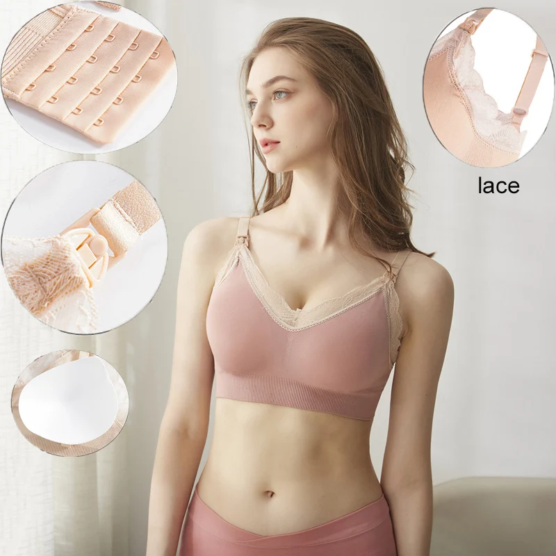 Comfortable Seamless Breast Feeding Bra Wire Free Nursing Bra