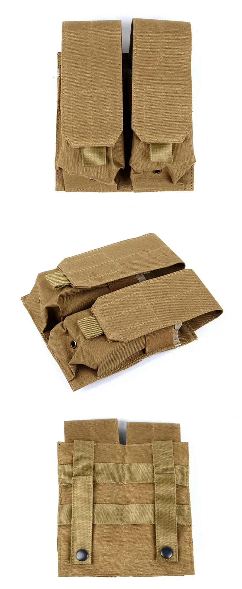 Description Picture 2 of itemM4 Double Molle Magazine Pouch Outdoor Hunting Accessories AK AR Rifle Mag Holster EDC Waist Bag Vest Pouches