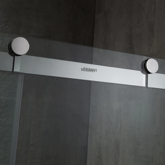 High Quality Profile Adjustable Glass Bathroom Frameless Sliding Shower Door