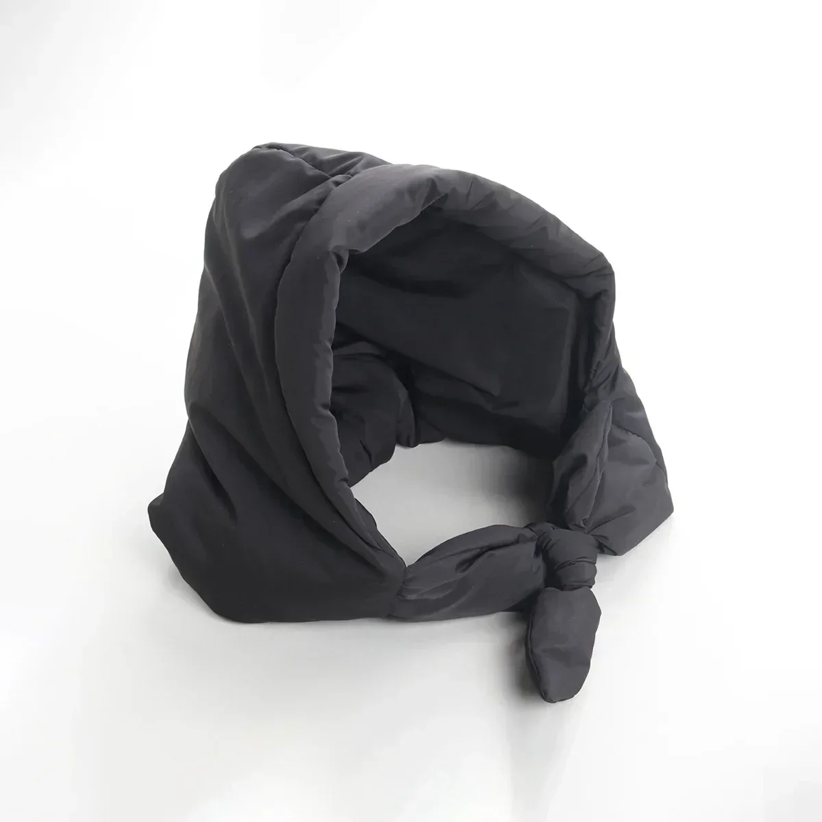 Winter Headscarf Warm Hood Down Cotton Triangle Puff Scarf