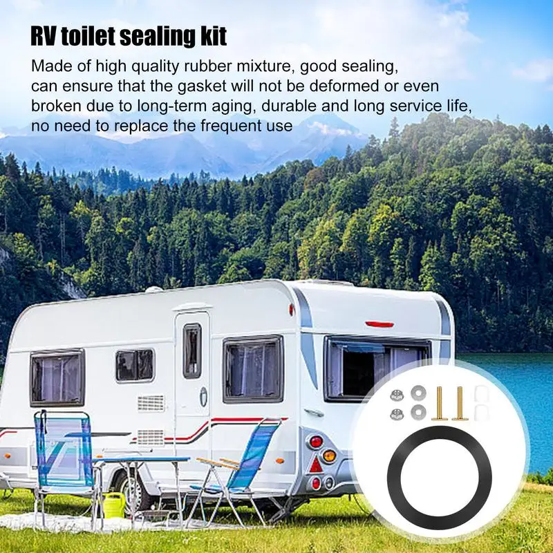 

Complete Toilet Seal Gasket Kit Leak-Proof RV Toilet Gasket Flush Seal Replacement Kit For RV Trailers Reliable Replacement