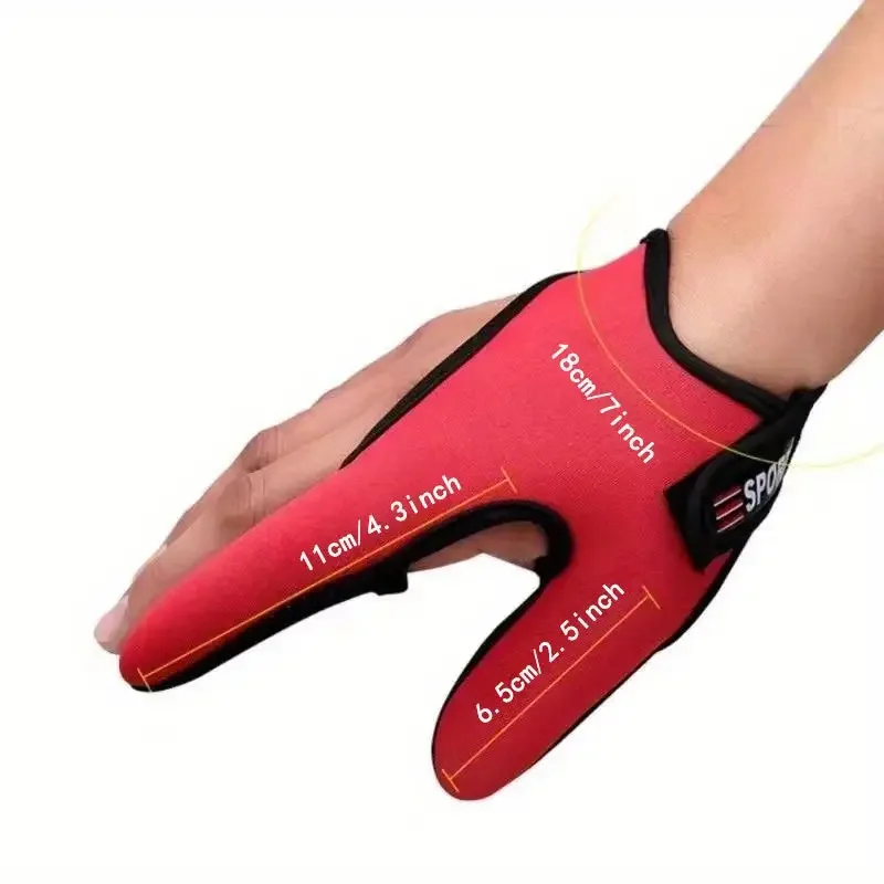 1pc Fishing Two Finger Gloves Breathable Anti Slip Grip Sun Protection Fishing Gloves Finger Gloves Left Hand Right Hand Gloves