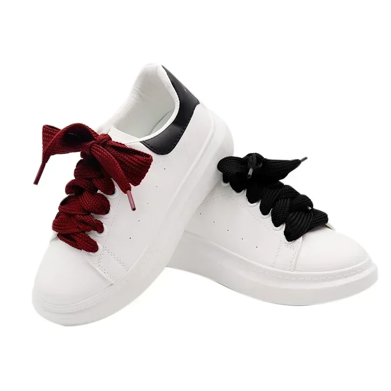 Coolstring 25mm Wide Canvas Ladies Boots Fat Flat Campus Laces