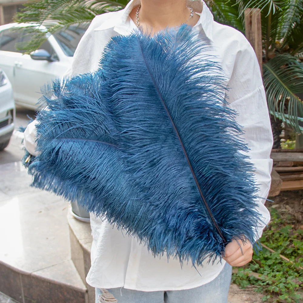 Wholesale Navy Blue Ostrich Feathers Big 15-60CM Ostrich Plume long Wedding Party Decor Table Centerpieces