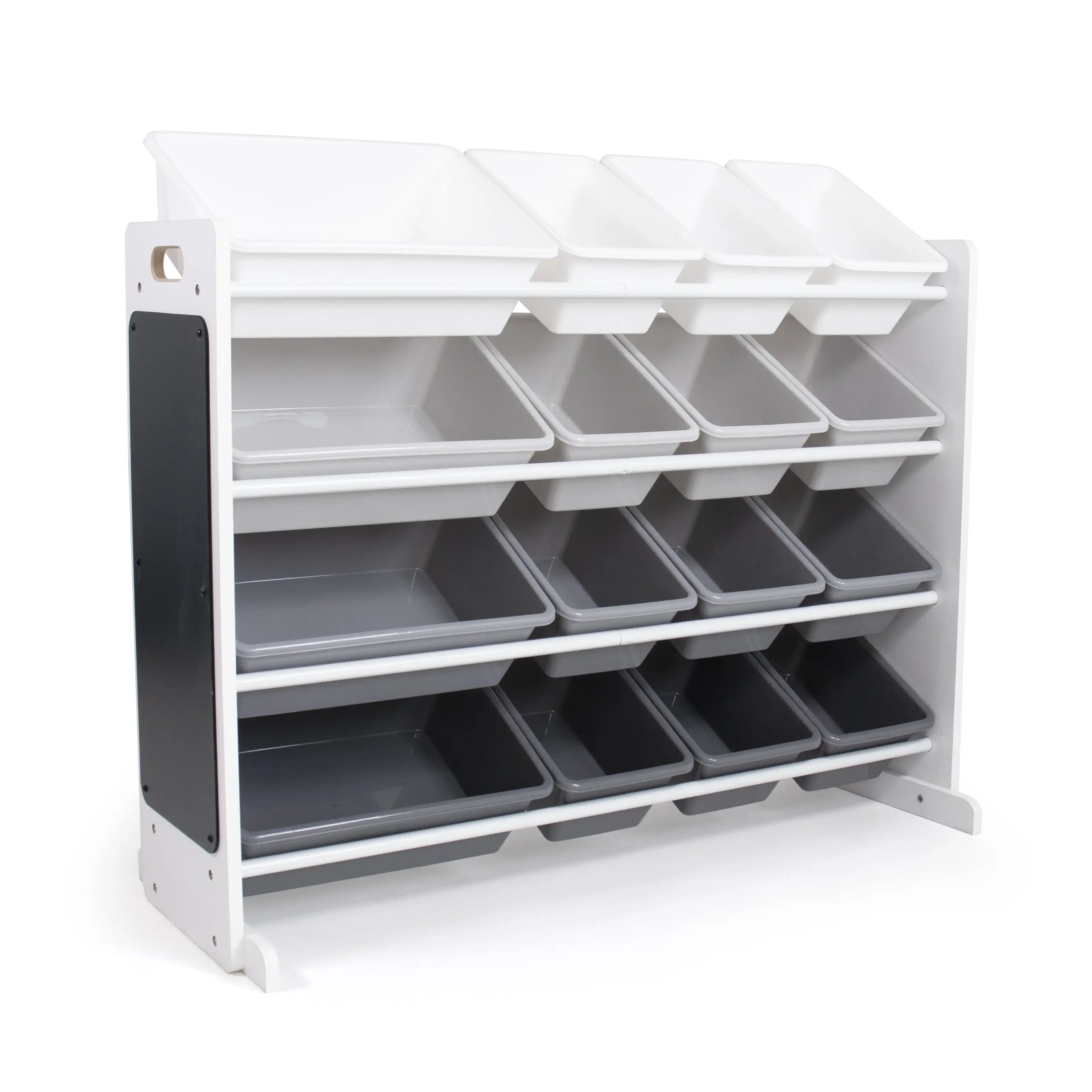 

Humble Crew Wood Toy Storage Organizer with Chalkboard and 16 Plastic Bins