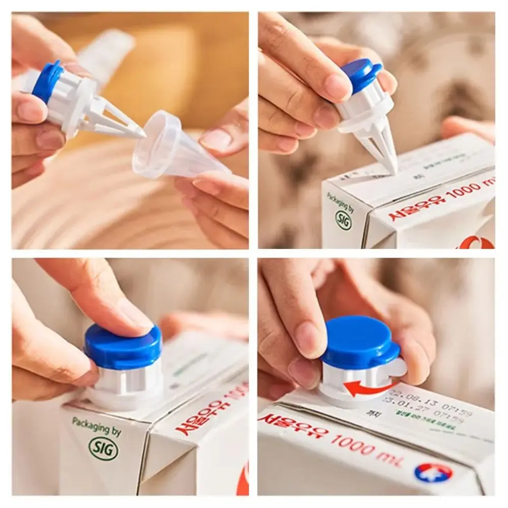 Food Cover 2Pcs Plastic Box Drinks Diverters Food Saver Anti Spillage Boxed Milk Sealing Lid Fresh Keeping Milk Drink Storage Lid Travel