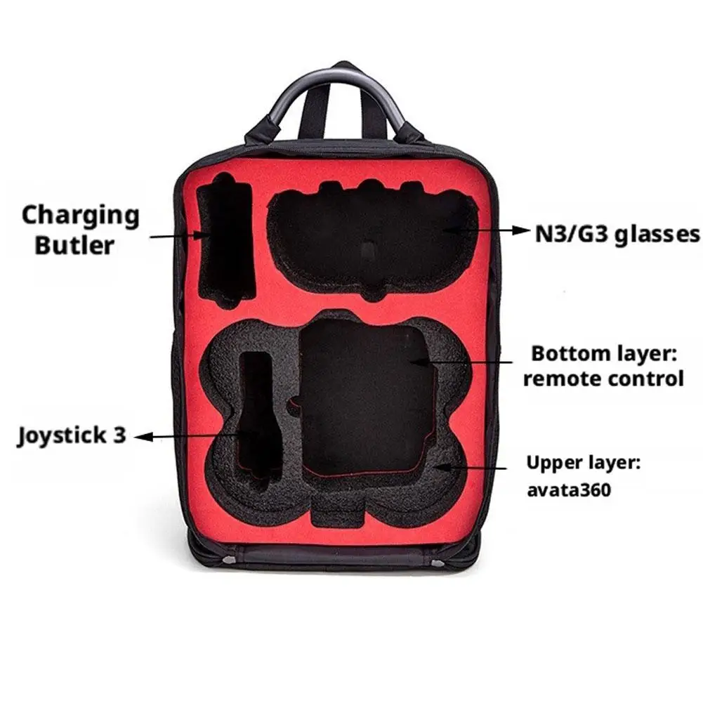  DJI 아바타 360용 백팩, DJI 아바타 360 드론, N3/G3 고글, 리모컨, 충전기, 조이스틱을 위한 휴대용 가방