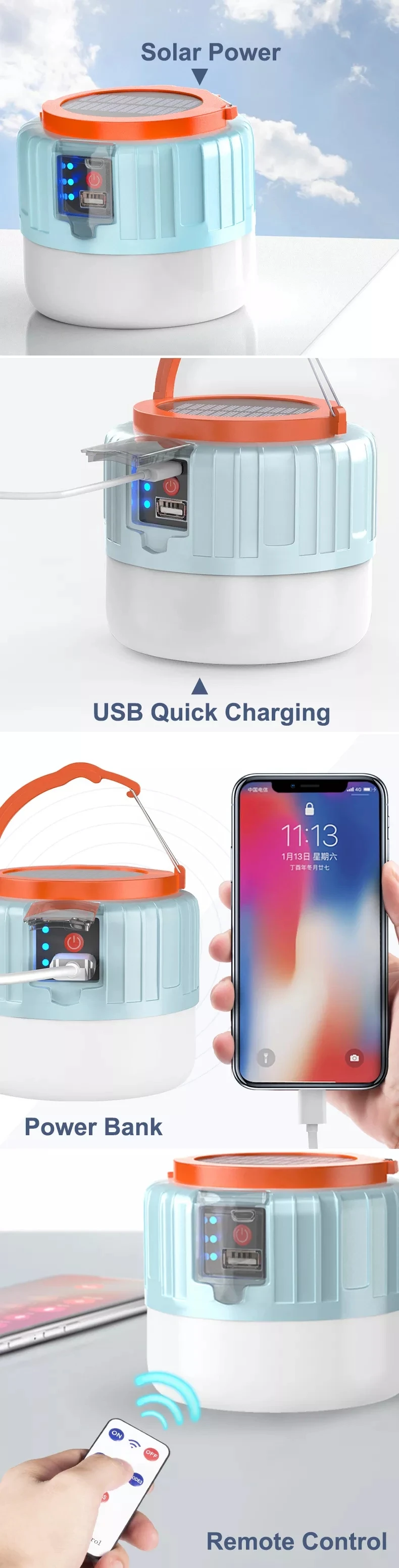 Lampe De Poche Mini Torche Portable Alimentée Par Énergie Solaire Avec