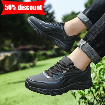 Mens Running Shoes 2026 New Low Top Leather Ultra-Light Cosy Cushioning High Quality Walking Leisure Jogging Shoes for Men 1