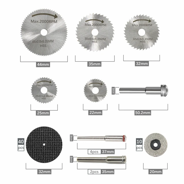 Disco de corte mini para dremel, herramienta rotativa de disco de diamante,  hoja de sierra circular abrasiva, 20mm, 10 Uds. - AliExpress