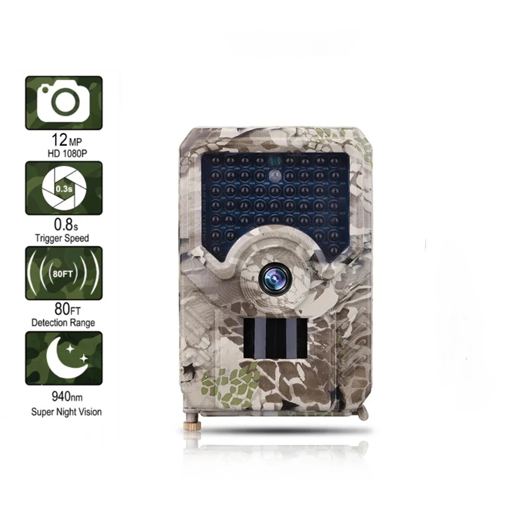 Hunting Trail Game Camera 120°Wide-Angle  0.8s Trigger Time 940nm Black Light 