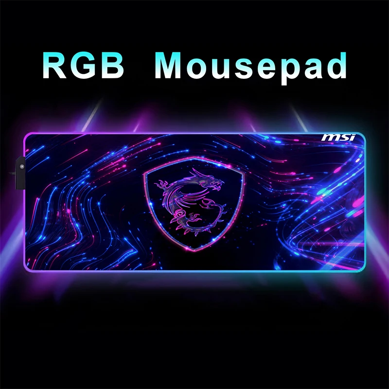 Rgb Computer Anime Xxl Mouse Pad Large Msi Desk Mat Pc Cabinet Keyboard Mousepad Gamer Accessori Da Gioco Tappetini Tappetini Speed Mouse