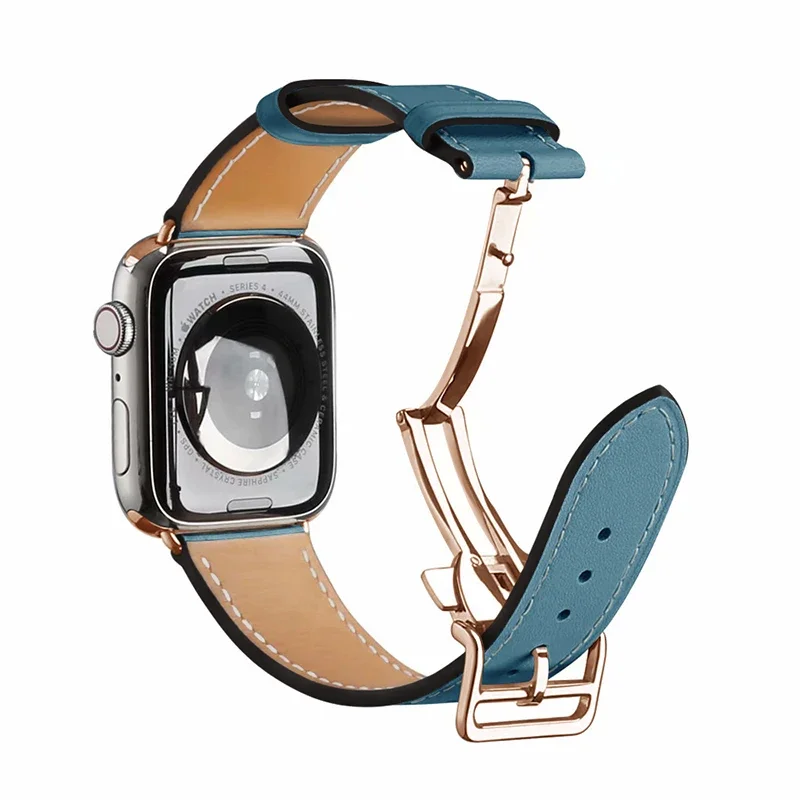 Premium Genuine Leather Watch Strap - Elegant Wristband