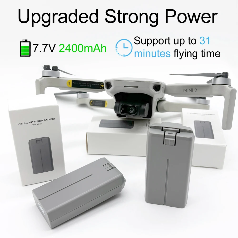 Batteria Intelligente Per DJI Mini 4K, Mini 2, Mini SE E Mini 2 SE - 2400 MAh, 31 Min Di Volo