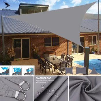 5x3/4x3/3.6x3.6M 1800D Waterproof Sun Shade Sail Awning Sun Shading Net Canopy Tent Outdoor Garden Sun Shelter Large Shade Cloth