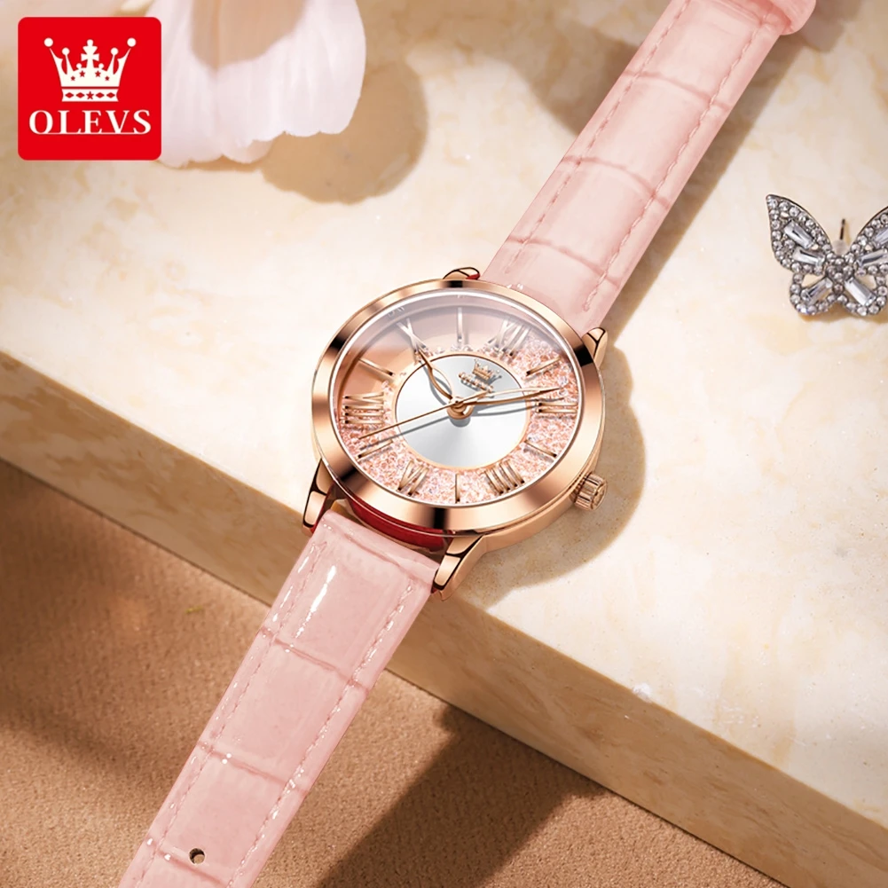 ساعات أوليف نسائية مضيئة مقاومة للماء ، ساعة يد نس...