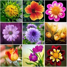 

5D DIY Diamond Painting Flowers Vase Cross Stitch Kit Full Drill Embroidery Rose Mosaic Art Picture of Rhinestones Decor Gift